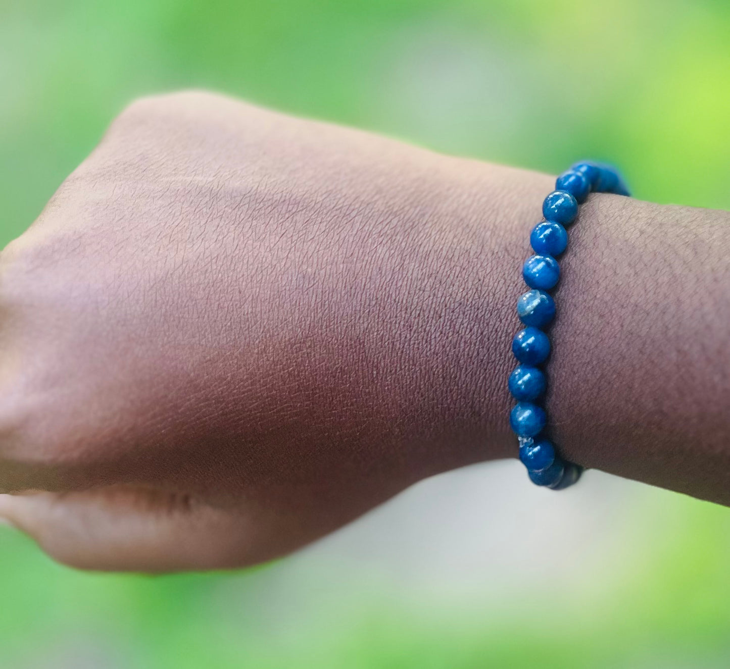 π Blue Aventurine Bracelet - 5 mm beads (Approximately 6.6β Length)