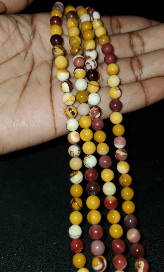 Moukaite Jasper, round bead natural 15.5-16 inch 6mm (price per strand)