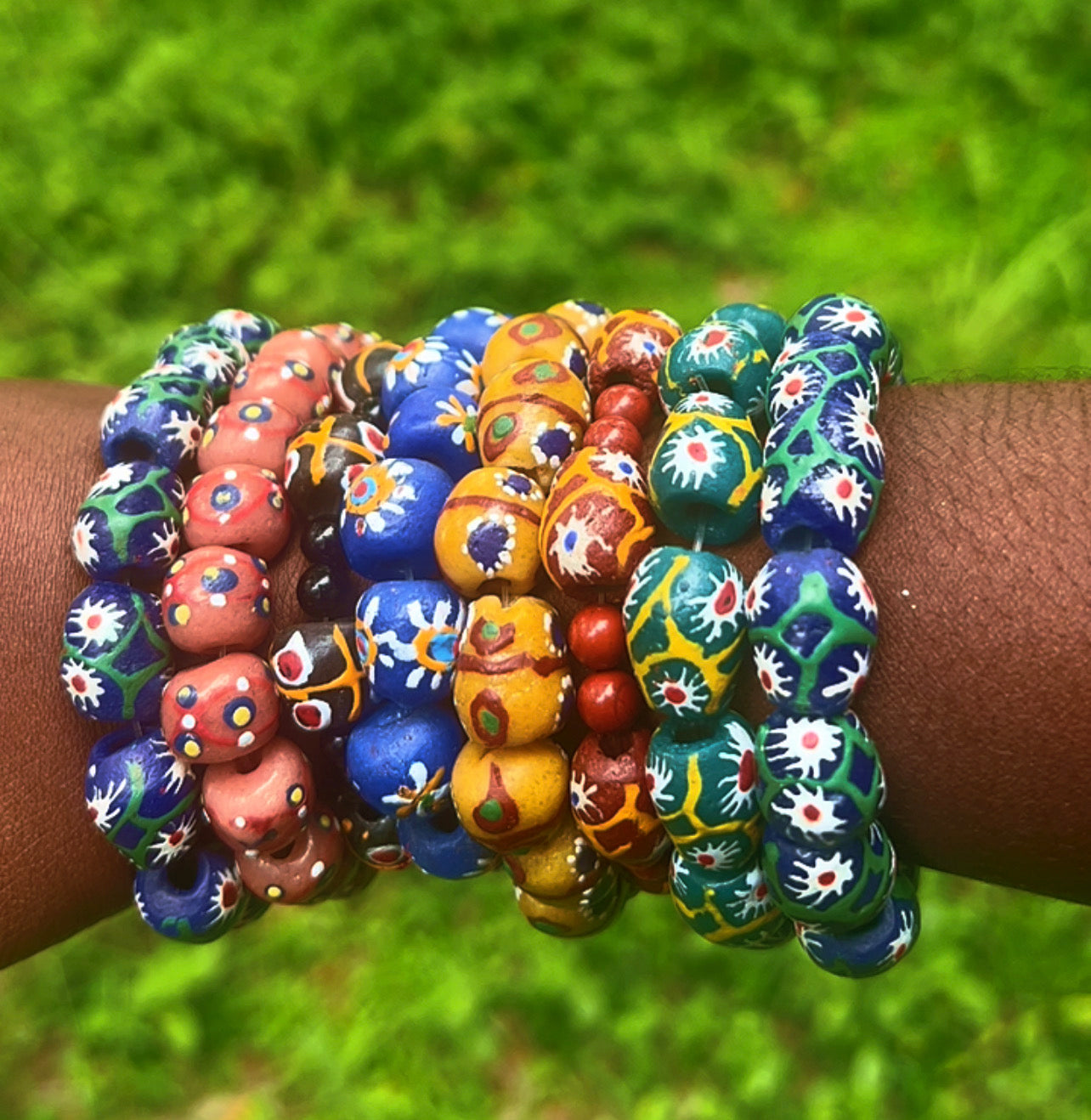 ✨ Authentic African Krobo Glass Beads Bracelets ✨