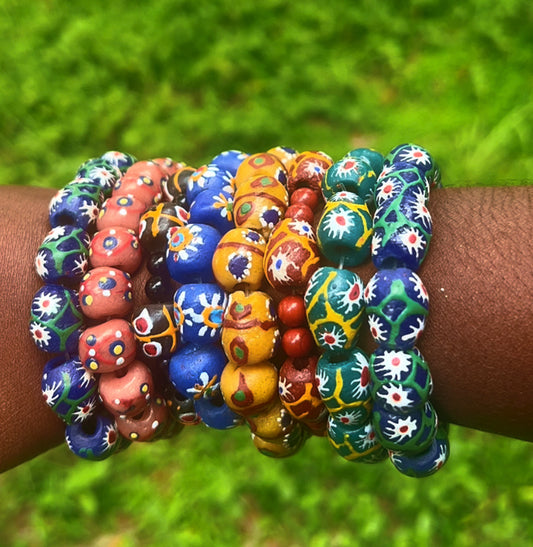 ✨ Authentic African Krobo Glass Beads Bracelets ✨