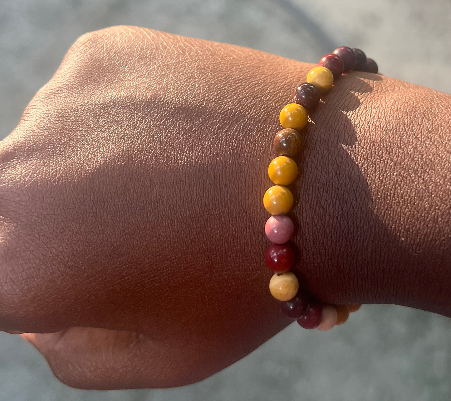 🌄 Mookaite Jasper Bracelet – 6mm Beads (Approximately 6.6" Length)