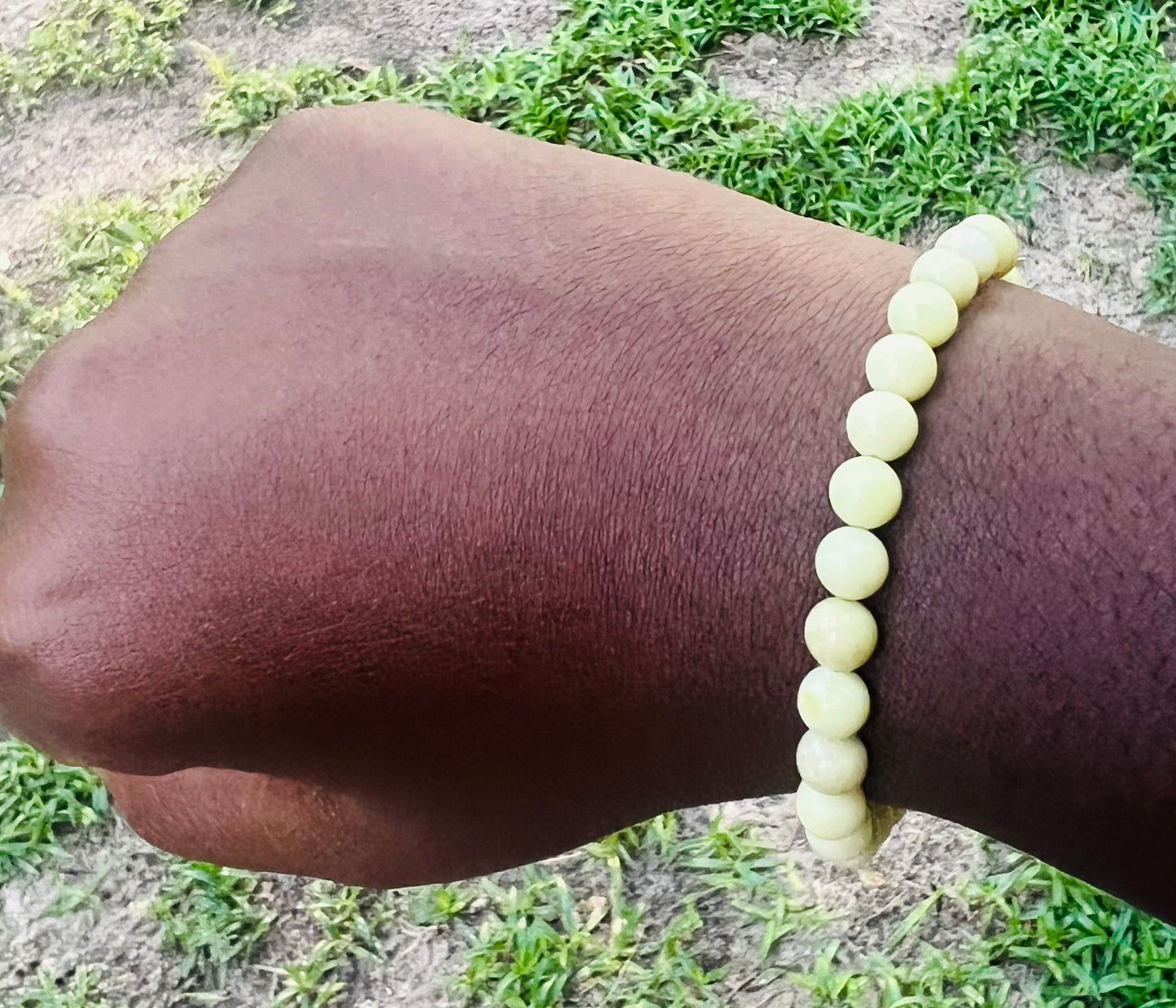 🧈Butter Jade Bracelet - 6 mm Beads (Approximately 6.6 “ Length)