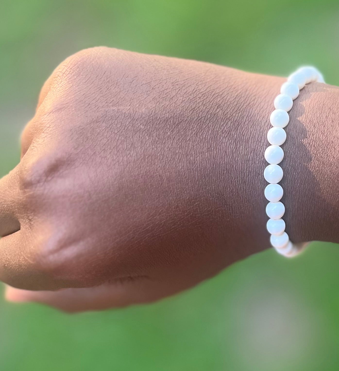 🤍 White Onyx Bracelet - 5 mm beads (Approximately 6.6” Length)