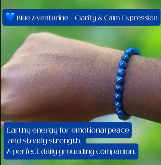 💙 Blue Aventurine Bracelet - 5 mm beads (Approximately 6.6” Length)