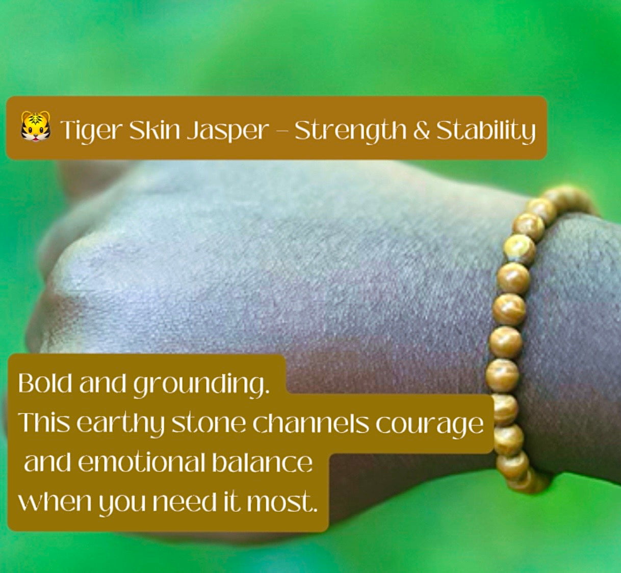 🐯Tiger Skin Jasper Bracelet - 6 mm beads (Approximately. 6.6” Length)