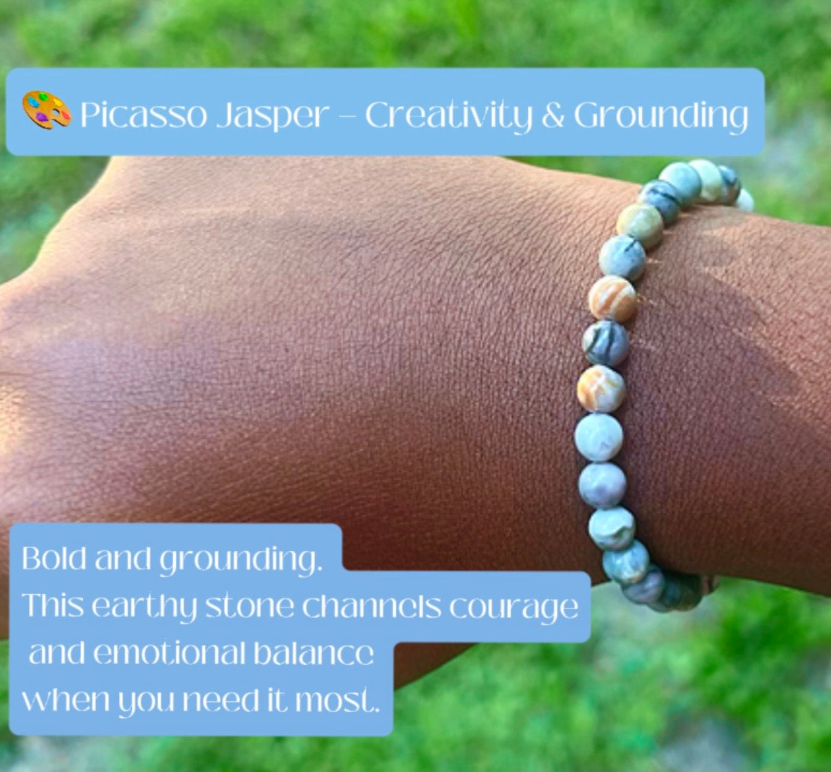 🎨Picasso Jasper - 6mm beads (Approximately 6.6” Length)