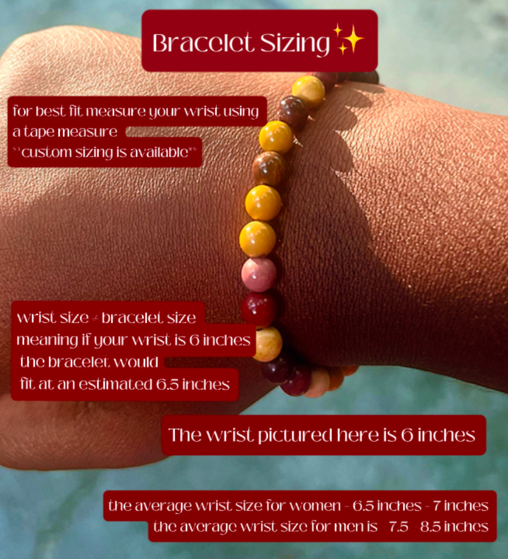 🌄 Mookaite Jasper Bracelet – 6mm Beads (Approximately 6.6" Length)