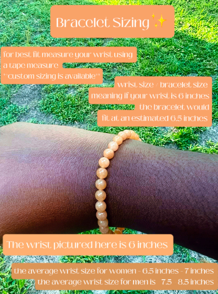 🧡 Orange Aventurine Bracelet - 5 mm Beads (Approximately 6.6” Length)