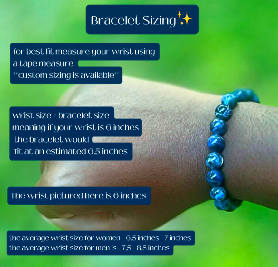 🫐Soladite Bracelet - 8 mm beads (Approximately 6.6”)