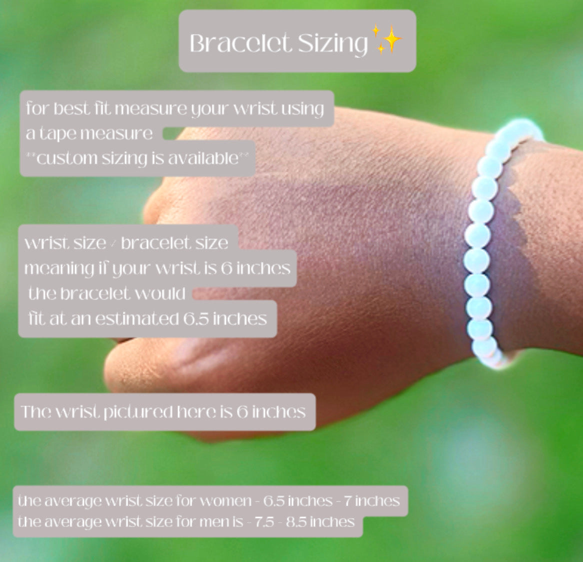 🤍 White Onyx Bracelet - 5 mm beads (Approximately 6.6” Length)