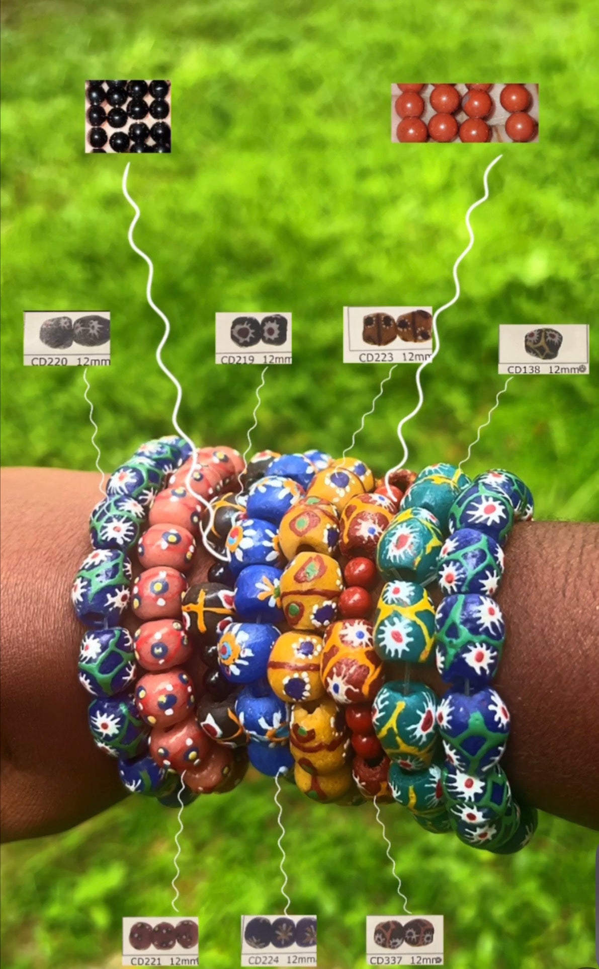 ✨ Authentic African Krobo Glass Beads Bracelets ✨