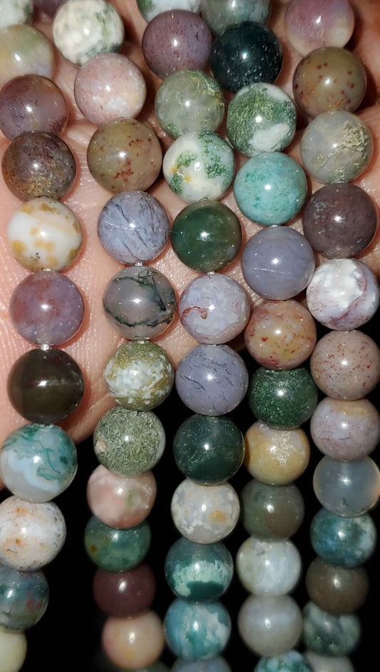 Fancy Jasper, round bead natural 15.5-16 inch 6mm