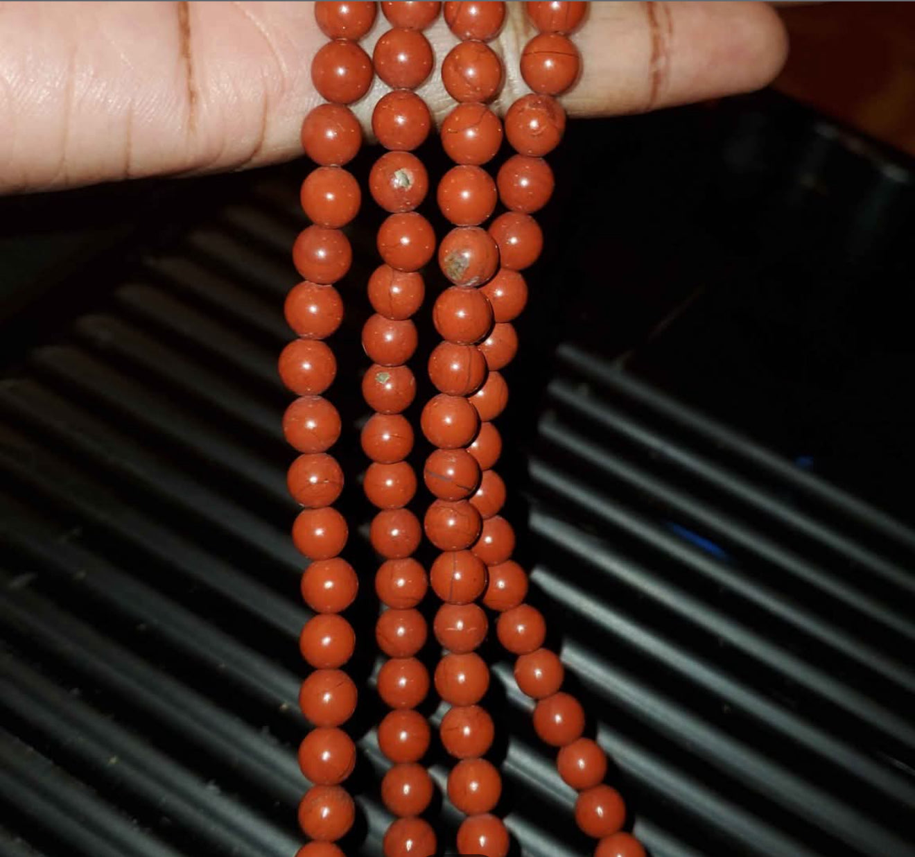 Red jasper, round bead natural 15.5-16 inch 6 mm (price per strand)