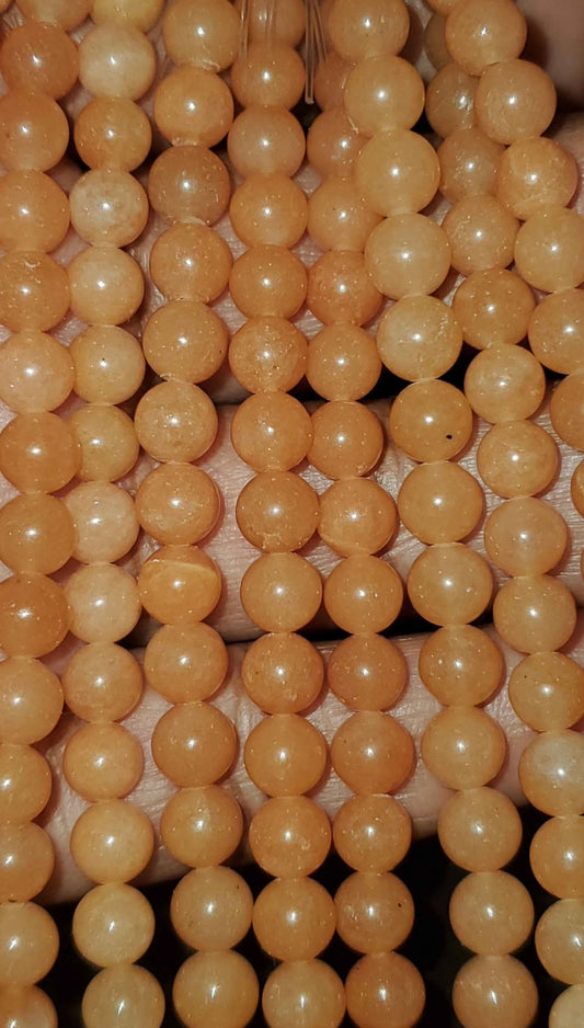 Orange Aventurine, round 5 mm (price per strand)