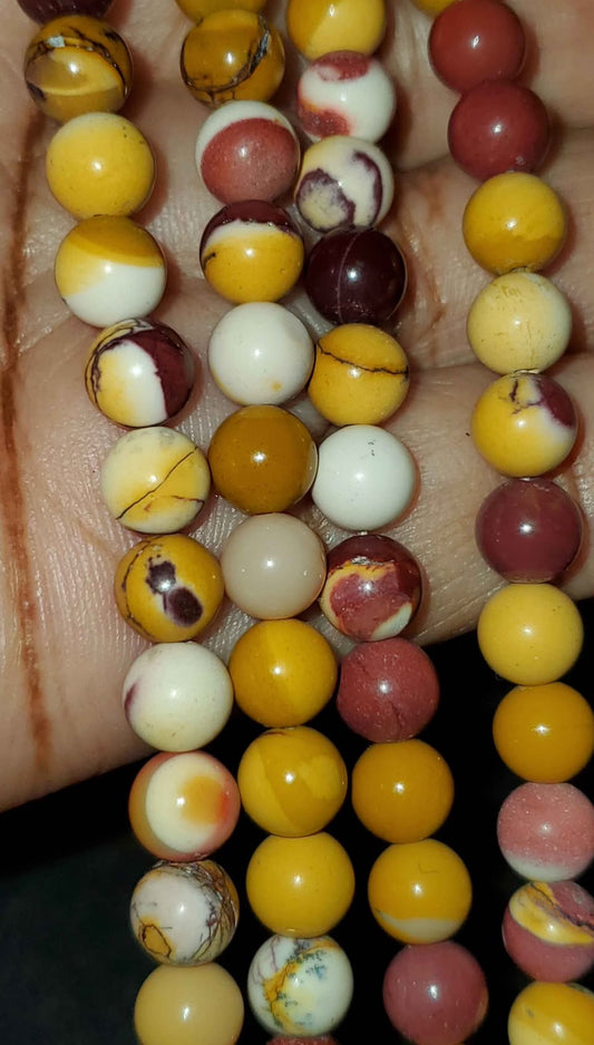 Moukaite Jasper, round bead natural 15.5-16 inch 6mm (price per strand)