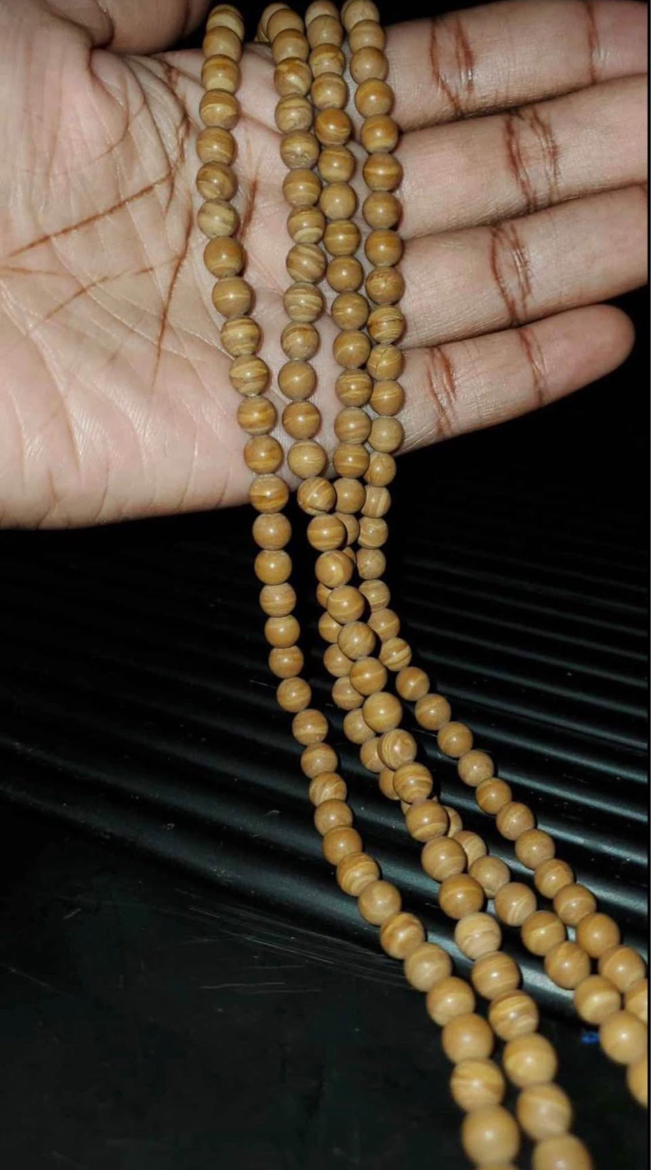 Tigerskin "Jasper", round bead natural 15.5-16 inch 6mm (price per strand)