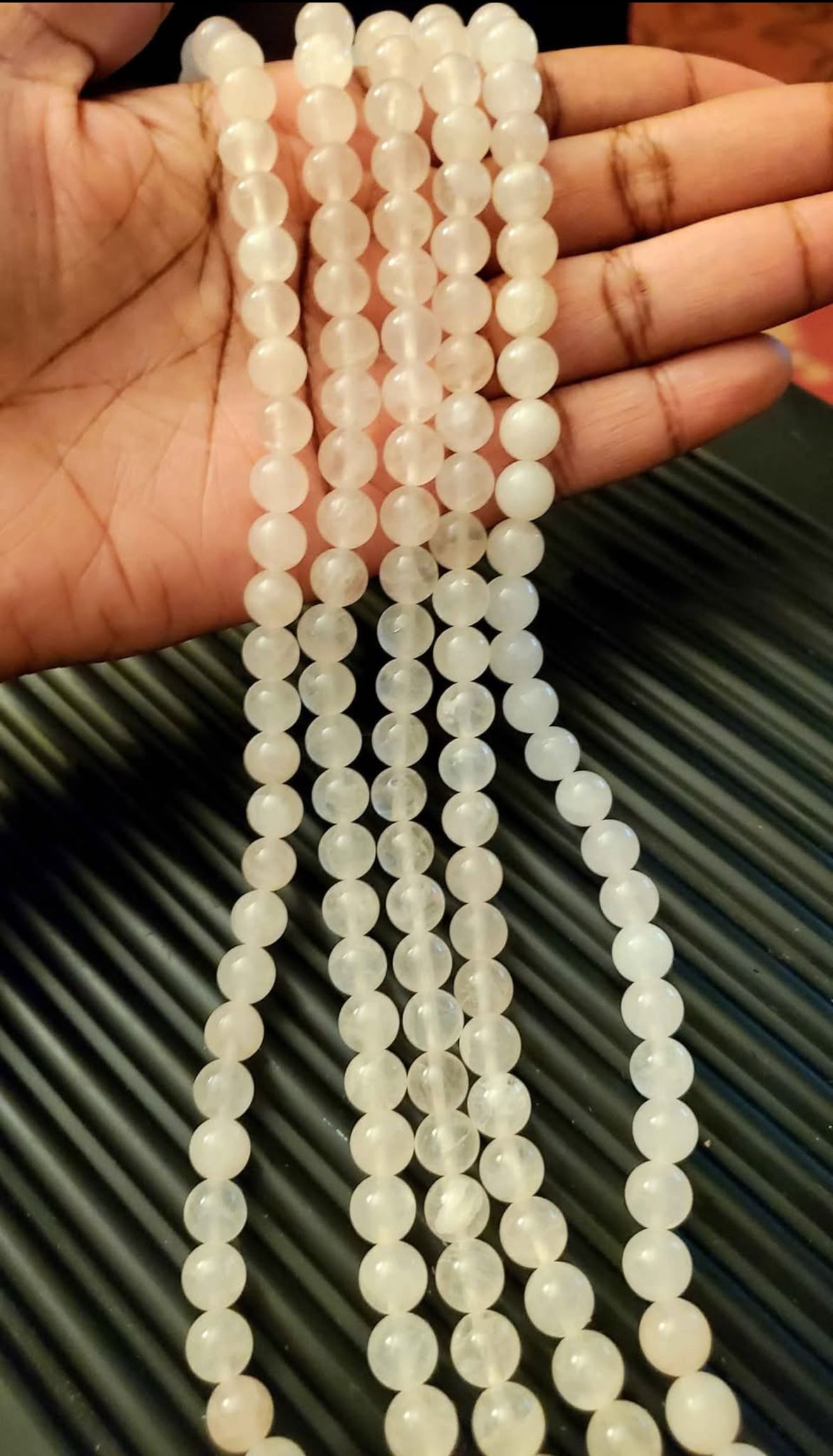 Rose Quartz, round bead 15.5-16 inch 8mm (price per strand)